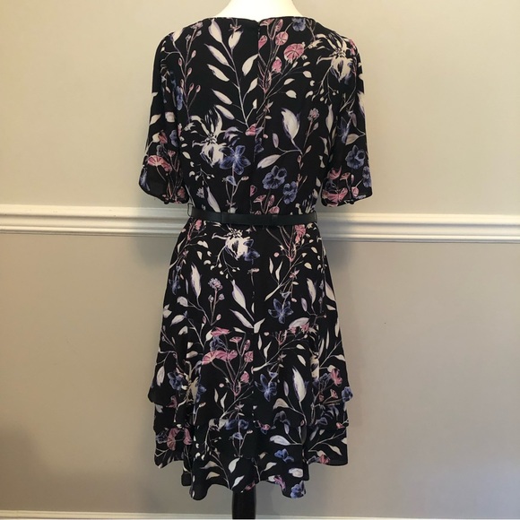 Ivanka Chiffon Floral Print Dress Size 6 - Picture 3 of 8